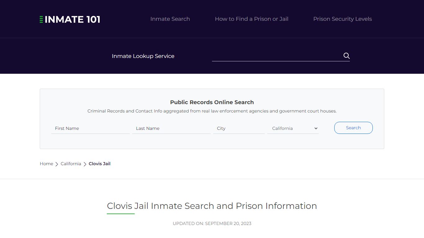 Clovis Jail Inmate Search, Visitation, Phone no. & Mailing Information